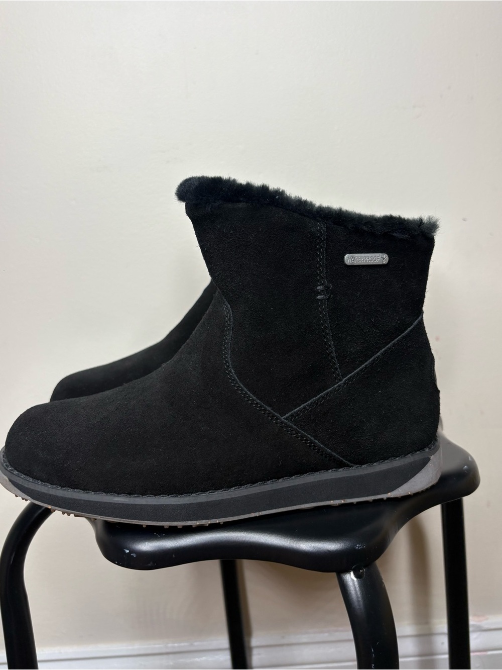 Emu Australia Black Suede Ankle Boots
